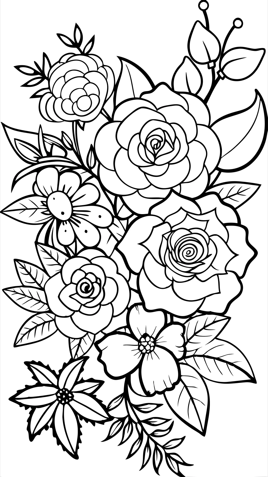 coloriages de fleurs